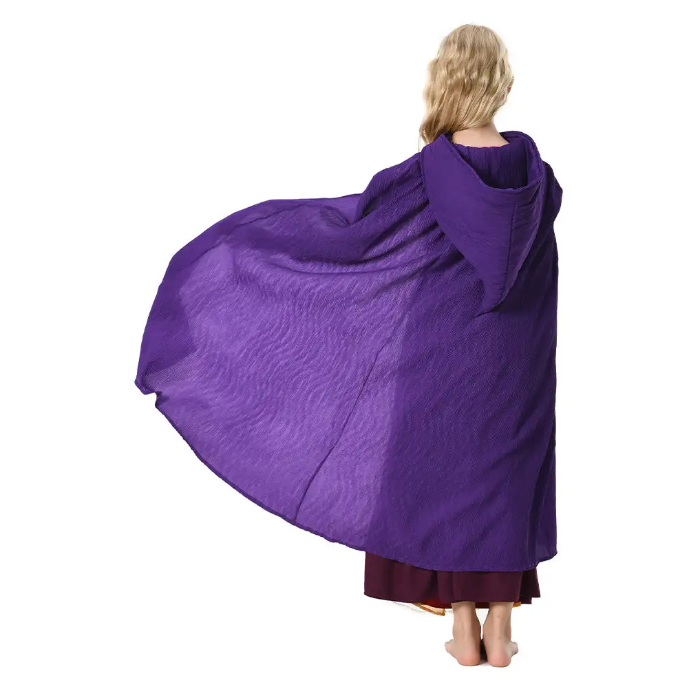 Hocus Pocus 2 Sarah Sanderson Kapuze Outfits Halloween Karneval Umhang – Bild 13