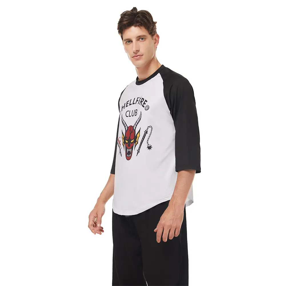 Stranger Things Staffel 4 (2022) Cosplay Eddie Munson Kostüm Erwachsene Hellfire Club T-Shirt Halloween Karneval Outfits – Bild 3