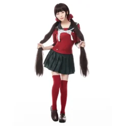 Danganronpa Maki Harukawa Uniform Cosplay Halloween Karneval Kostüm Set