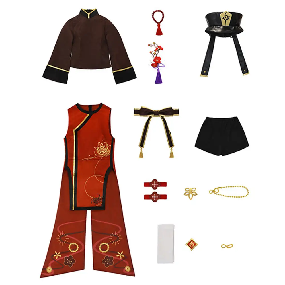 Hu Tao Genshin Impact Cosplay Kostüme Halloween Karneval Outfits Stil B – Bild 6