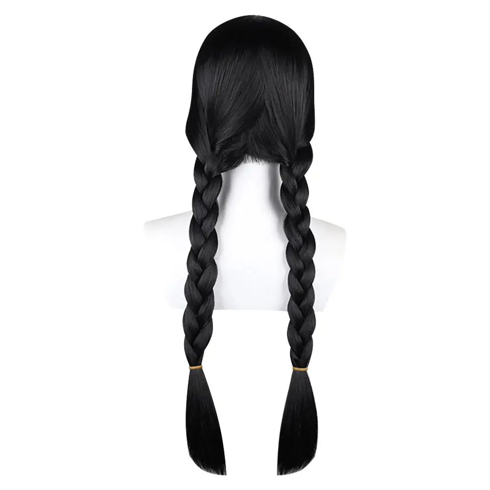 Wednesday (2022) The Addams Family Cosplay Wednesday Perücke Hitzebeständiges Haar Karneval Halloween Party Requisiten – Bild 5