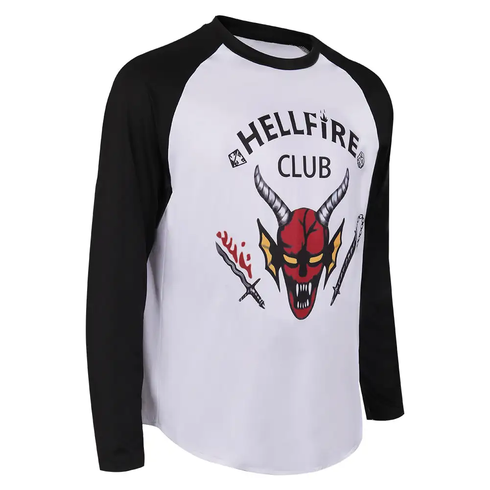 Stranger Things 4 (2022) Hellfire Club Langarm Top Eddie Munson Halloween Karneval T-Shirt – Bild 5
