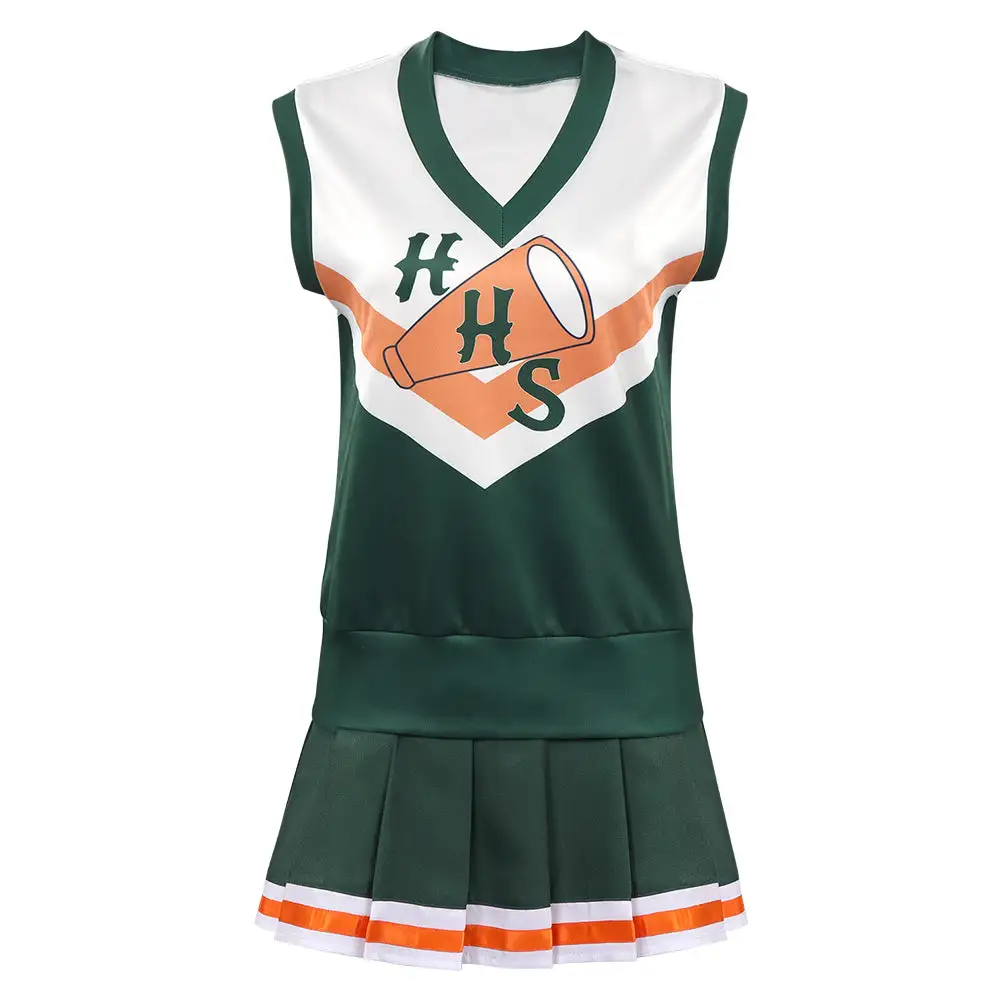 Kinder Stranger Things 4 Hawkins High School Cheerleading Cosplay Chrissy Kostüm Halloween Karneval Kleid – Bild 7