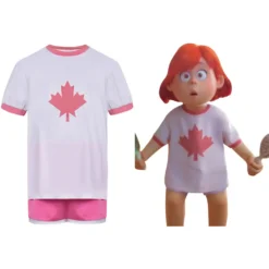 Kinder Turning Red Mei Cosplay Kostüm Schlafanzug Halloween Karneval Outfits