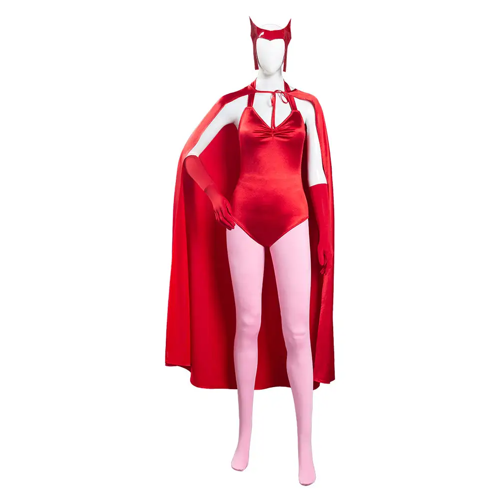 WandaVision Wanda Maximoff Scarlet Witch Jumpsuit Cosplay Halloween Karneval Kostüm – Bild 6