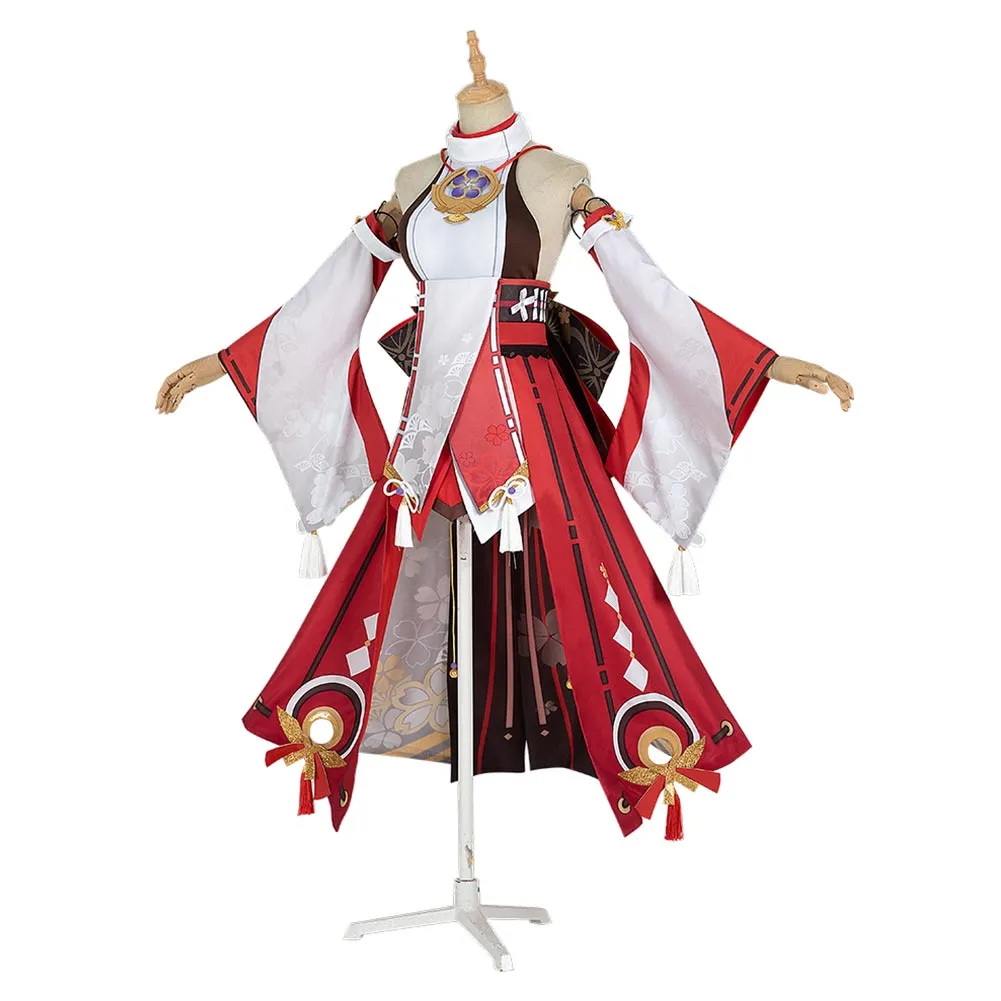 Genshin Impact Yae Miko Cosplay Kostüme Outfits Halloween Karneval Kleid – Bild 3