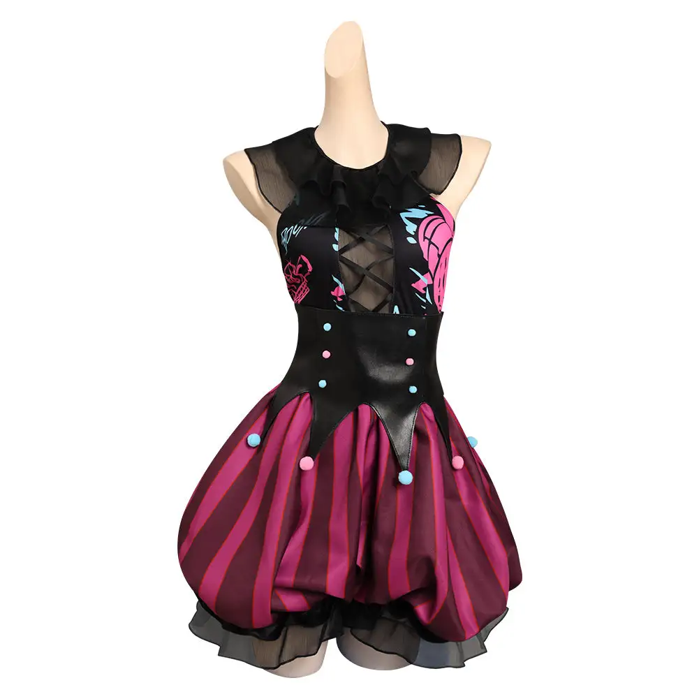 Arcane: League Of Legends Cosplay Jinx Kostüm Outfits Halloween Karneval Originell Clown Kleid Cossky® – Bild 3