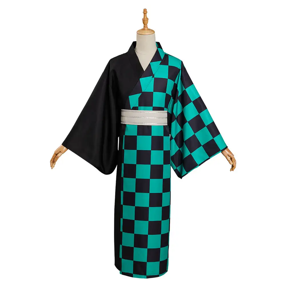 Demon Slayer Kamado Tanjirou Sommer Kimono Halloween Karneval Outfits – Bild 2