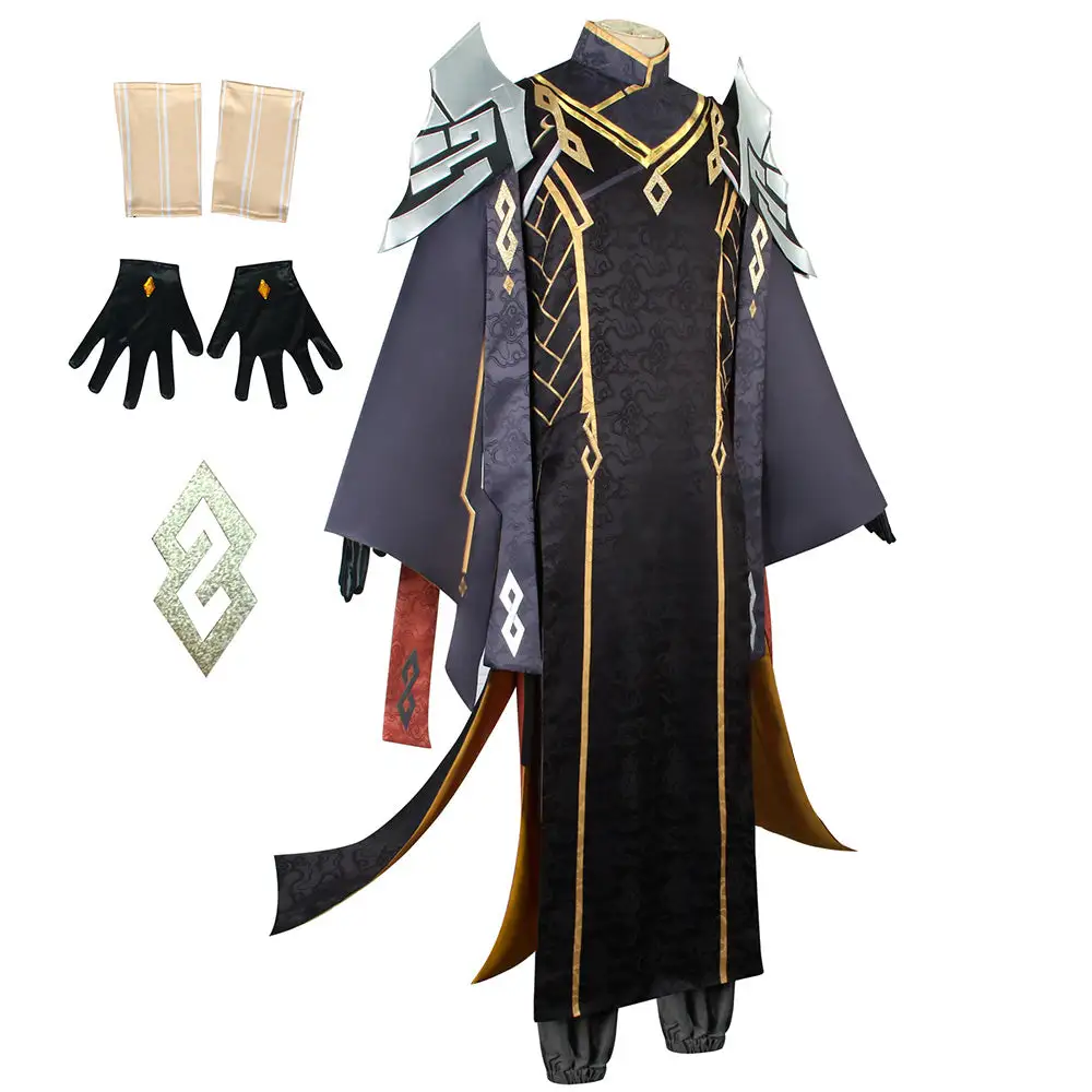 Genshin Impact Zhongli Cosplay Kostüm Halloween Karneval Outfits – Bild 3