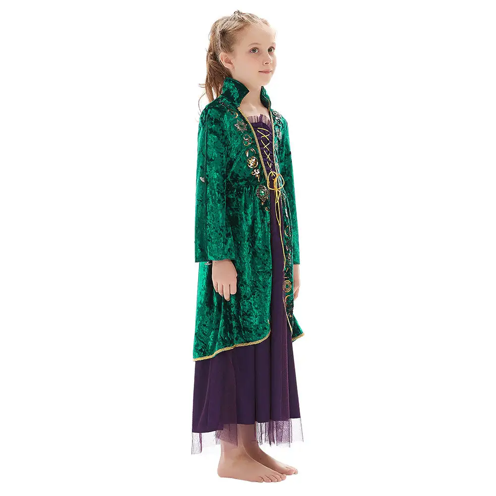 Kinder Winifred Sanderson Hocus Pocus Cosplay Kostüme Halloween Karneval Kleid – Bild 6