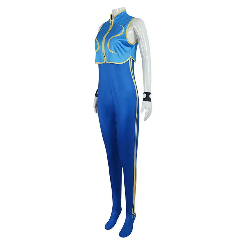 Street Fighter Alpha Chun Li Overall Cosplay Kostüm Halloween Karneval Outfits – Bild 4
