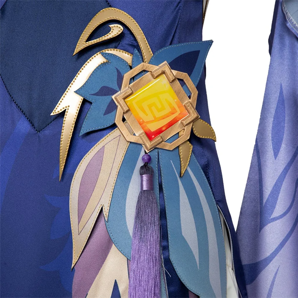 Ningguang Genshin Impact Cosplay Kostüm Orchid‘s Evening Gown Halloween Karneval Outfits – Bild 7