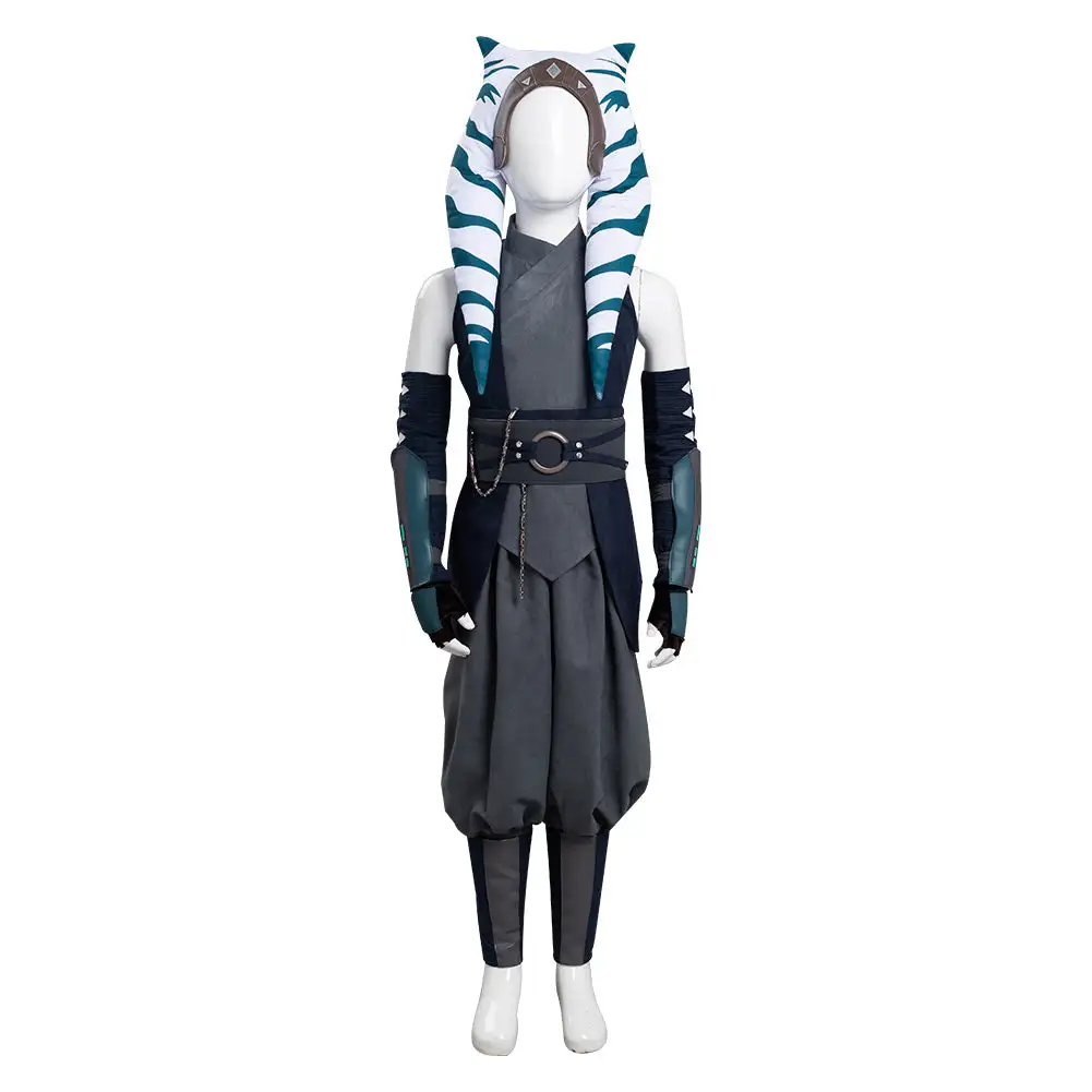 Kinder Ahsoka Tano Star Wars Cosplay Kostüme Outfits Halloween Karneval Set