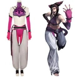 Street Fighter Cosplay Juri Han Kostüm Halloween Karneval Outfits