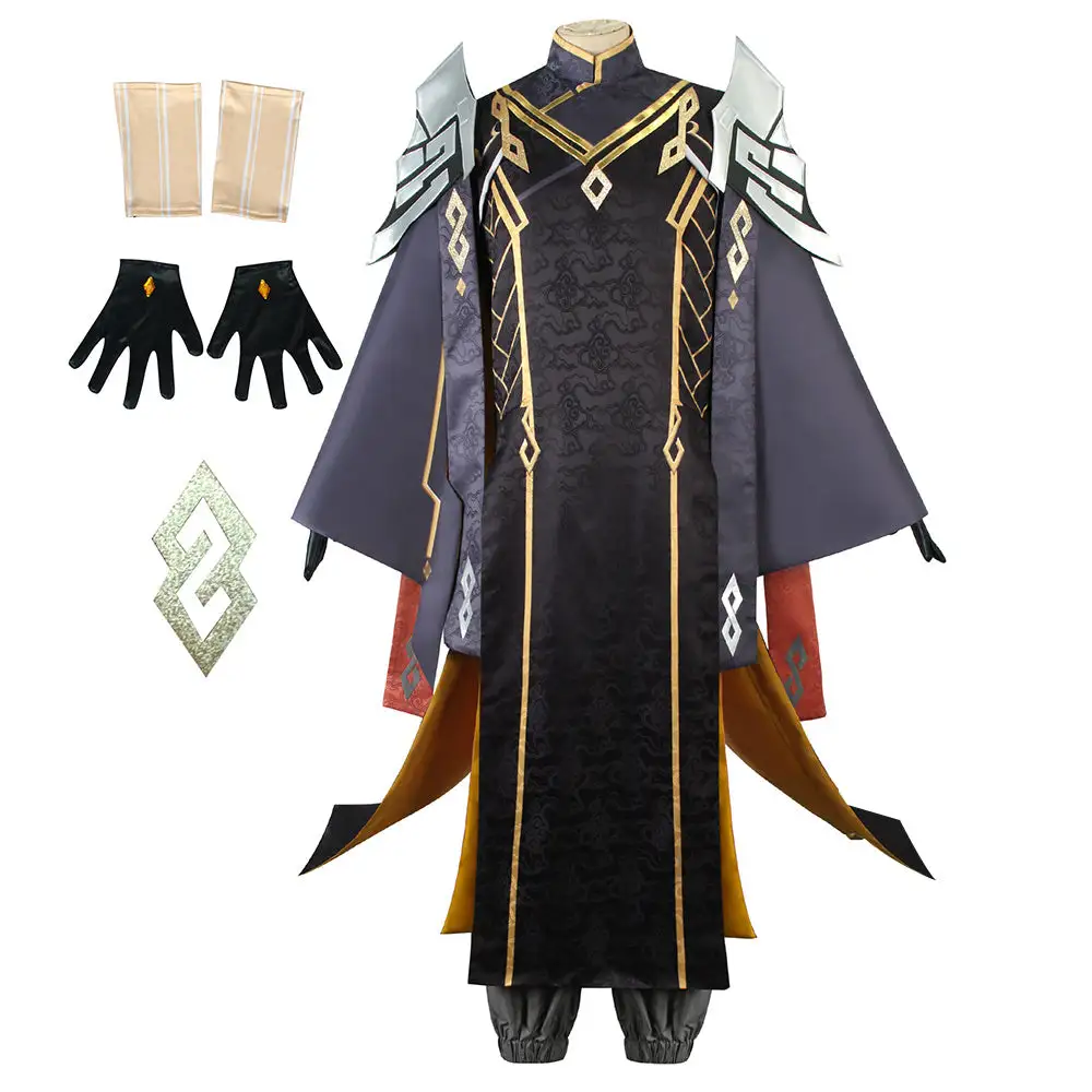 Genshin Impact Zhongli Cosplay Kostüm Halloween Karneval Outfits – Bild 2