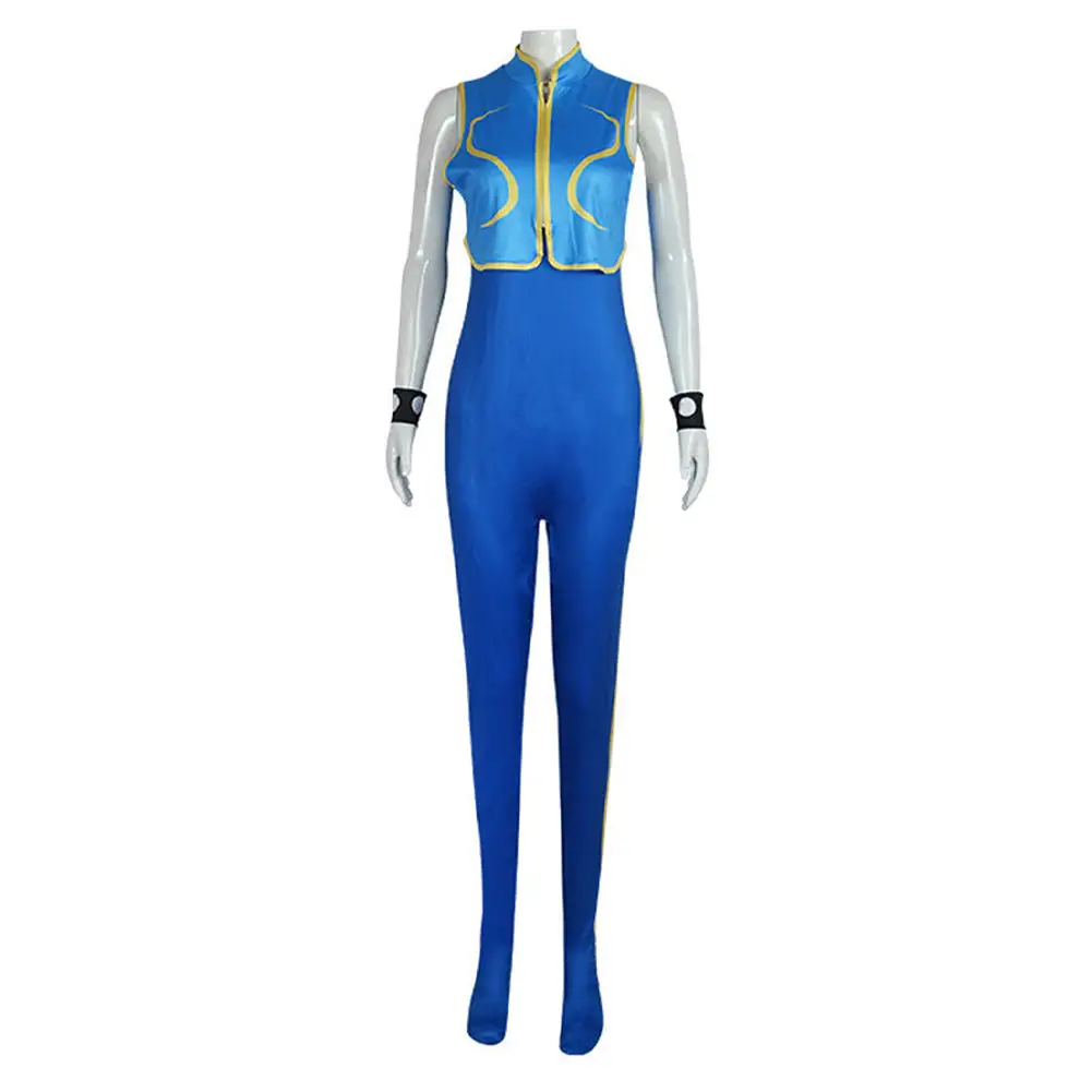 Street Fighter Alpha Chun Li Overall Cosplay Kostüm Halloween Karneval Outfits – Bild 2