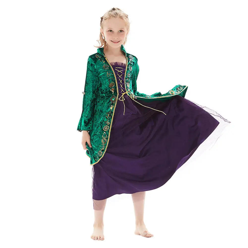 Kinder Winifred Sanderson Hocus Pocus Cosplay Kostüme Halloween Karneval Kleid – Bild 5