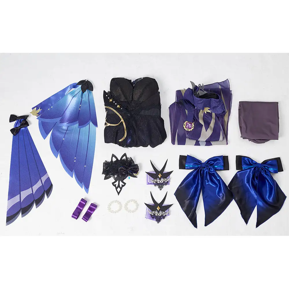 Keqing Genshin Impact Cosplay Kostüm Halloween Karneval Outfits – Bild 13