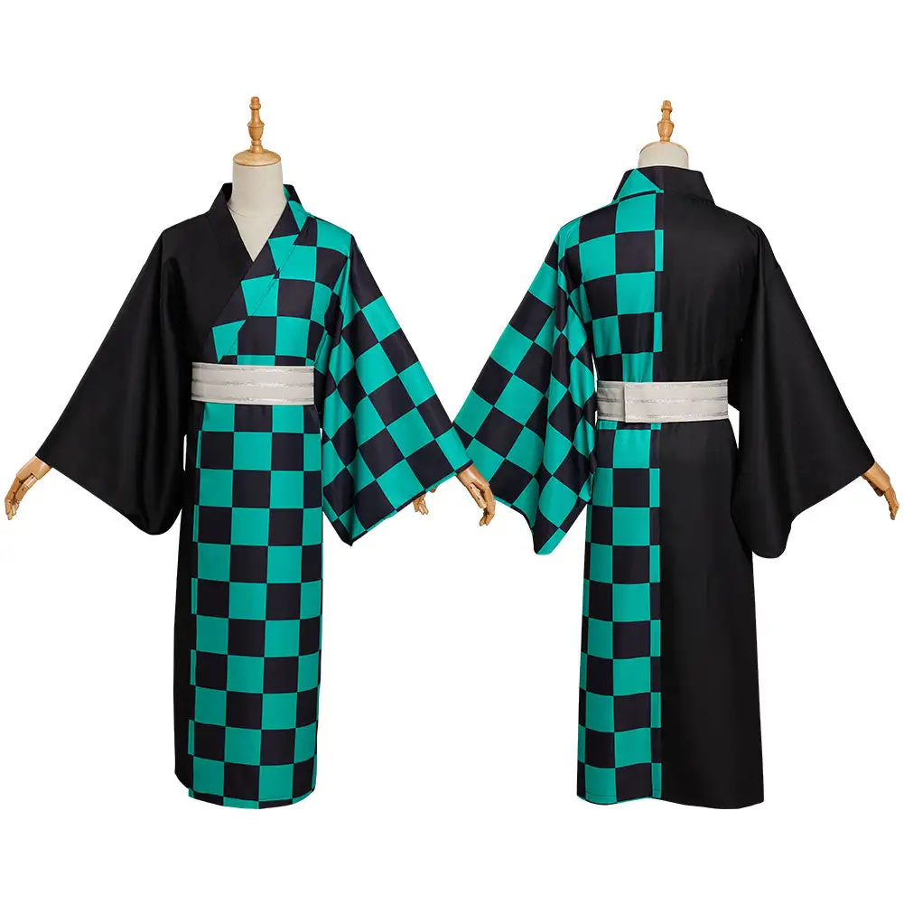 Demon Slayer Kamado Tanjirou Sommer Kimono Halloween Karneval Outfits – Bild 10
