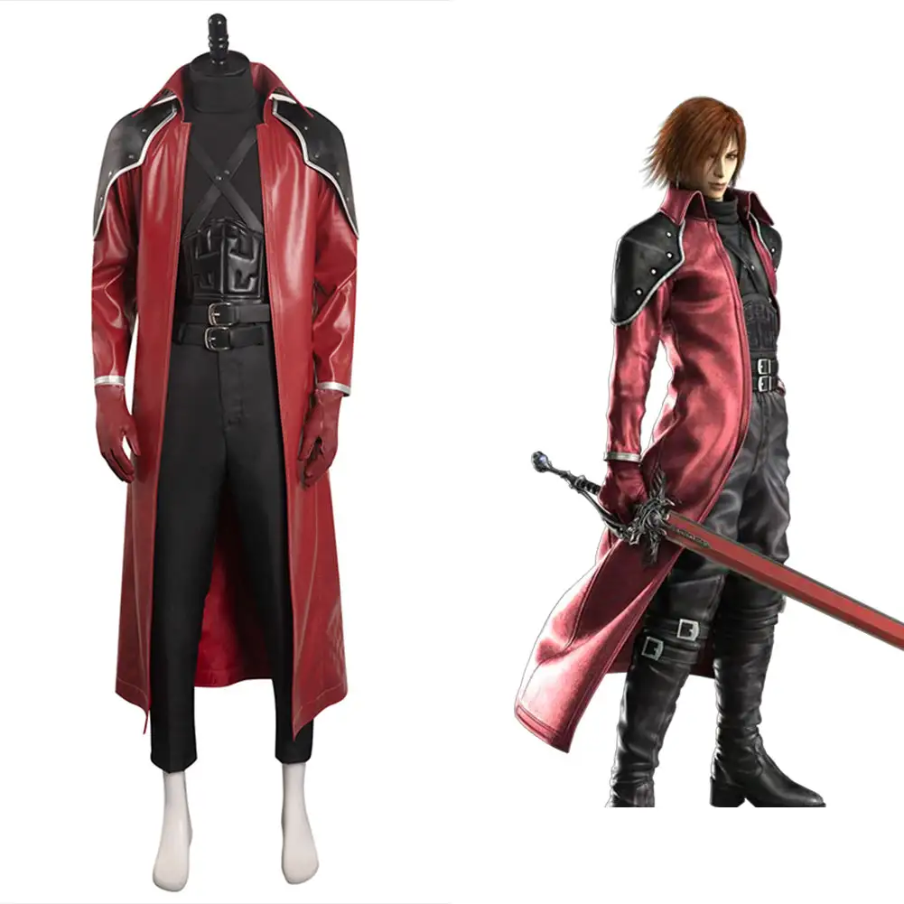FF7 Crisis Core Genesis·Rhapsodos Cosplay Final Fantasy VII Reunion Kostüm Halloween Karneval Outfits