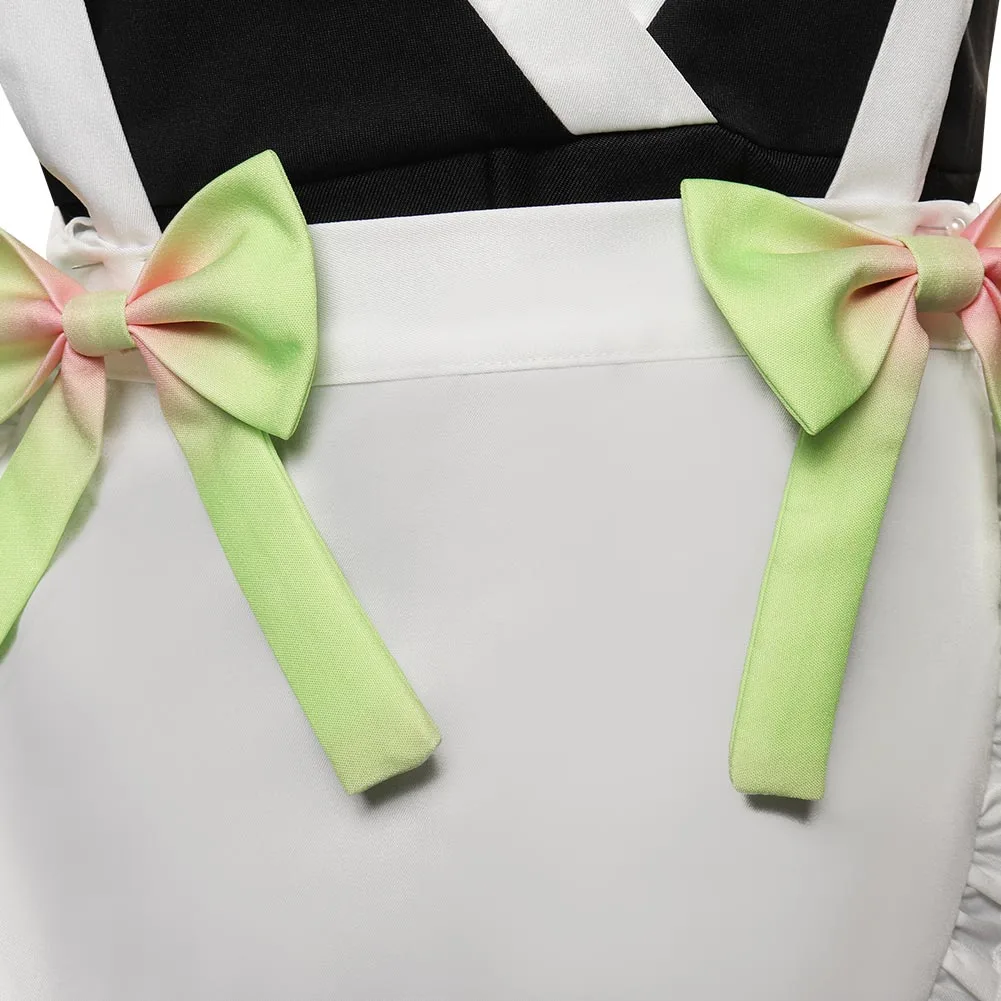 Demon Slayer Kanroji Mitsuri Cosplay Kostüm Outfits Halloween Karneval Maid Kleid – Bild 7