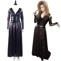 Harry Potter Bellatrix Lestrange Cosplay Kostüm Halloween Karneval Kleid