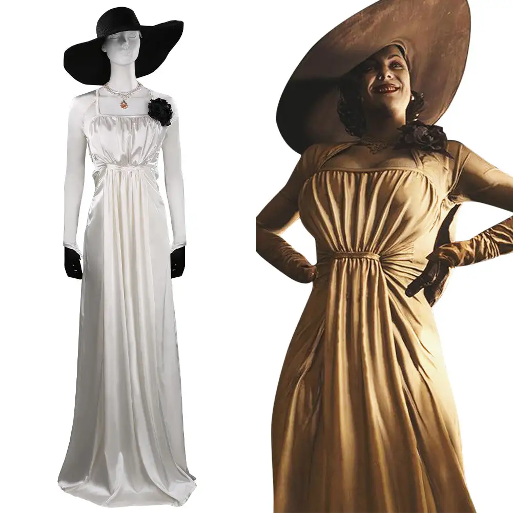 Resident Evil Village Alcina Dimitrescu Cosplay Kostüm Outfits Halloween Karneval Suit