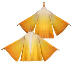 Kinder Demon Slayer Agatsuma Zenitsu Cosplay Cape Kimono Halloween Karneval Umhang