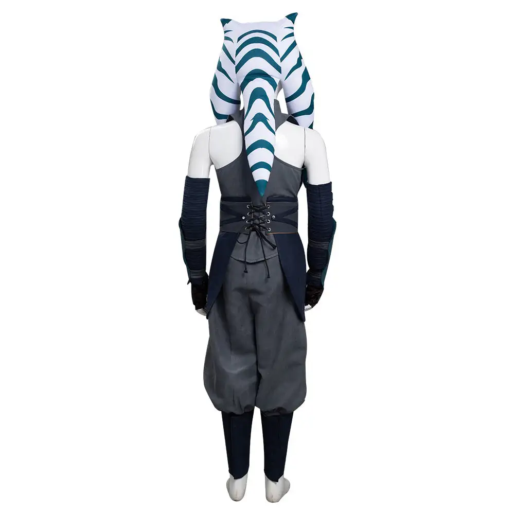 Kinder Ahsoka Tano Star Wars Cosplay Kostüme Outfits Halloween Karneval Set – Bild 3
