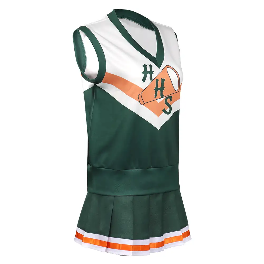 Kinder Stranger Things 4 Hawkins High School Cheerleading Cosplay Chrissy Kostüm Halloween Karneval Kleid – Bild 10