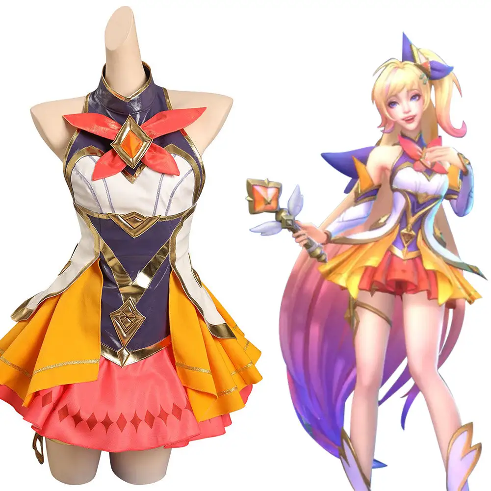 League Of Legends Star Guardian Cosplay Seraphine Kostüm Halloween Karneval Kleid