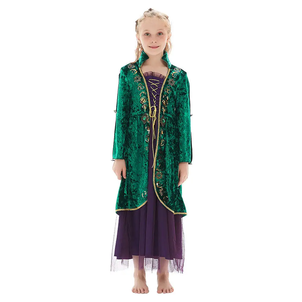 Kinder Winifred Sanderson Hocus Pocus Cosplay Kostüme Halloween Karneval Kleid – Bild 3