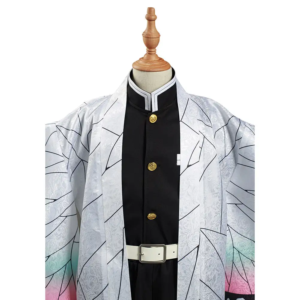 Mädchen Demon Slayer Kimetsu No Yaiba Kochou Shinobu Cosplay Kostüm Halloween Karneval Kostüm Set – Bild 12