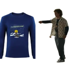 Stranger Things 4 Dustin Henderson Cosplay Kostüm Outfits Halloween Karneval Shirt