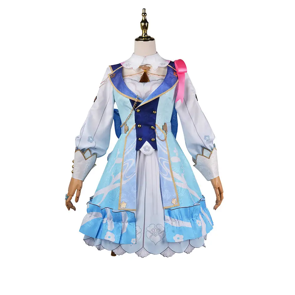 Genshin Impact Kamisato Ayaka Kleid Cosplay Halloween Karneval Outfits – Bild 2