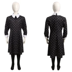 Kinder Wednesday (2022) The Addams Family Cosplay Wednesday Kostüm Original Dress Halloween Karneval Kleid