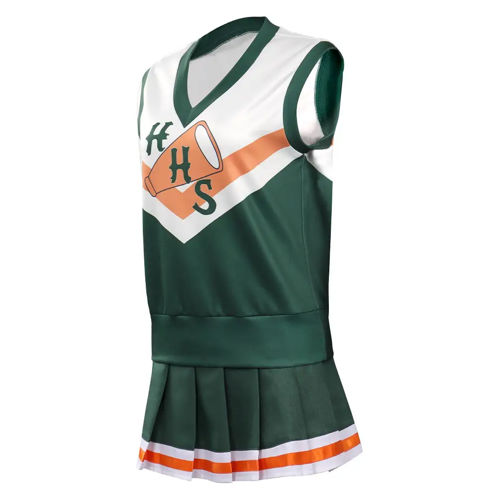 Kinder Stranger Things 4 Hawkins High School Cheerleading Cosplay Chrissy Kostüm Halloween Karneval Kleid – Bild 8
