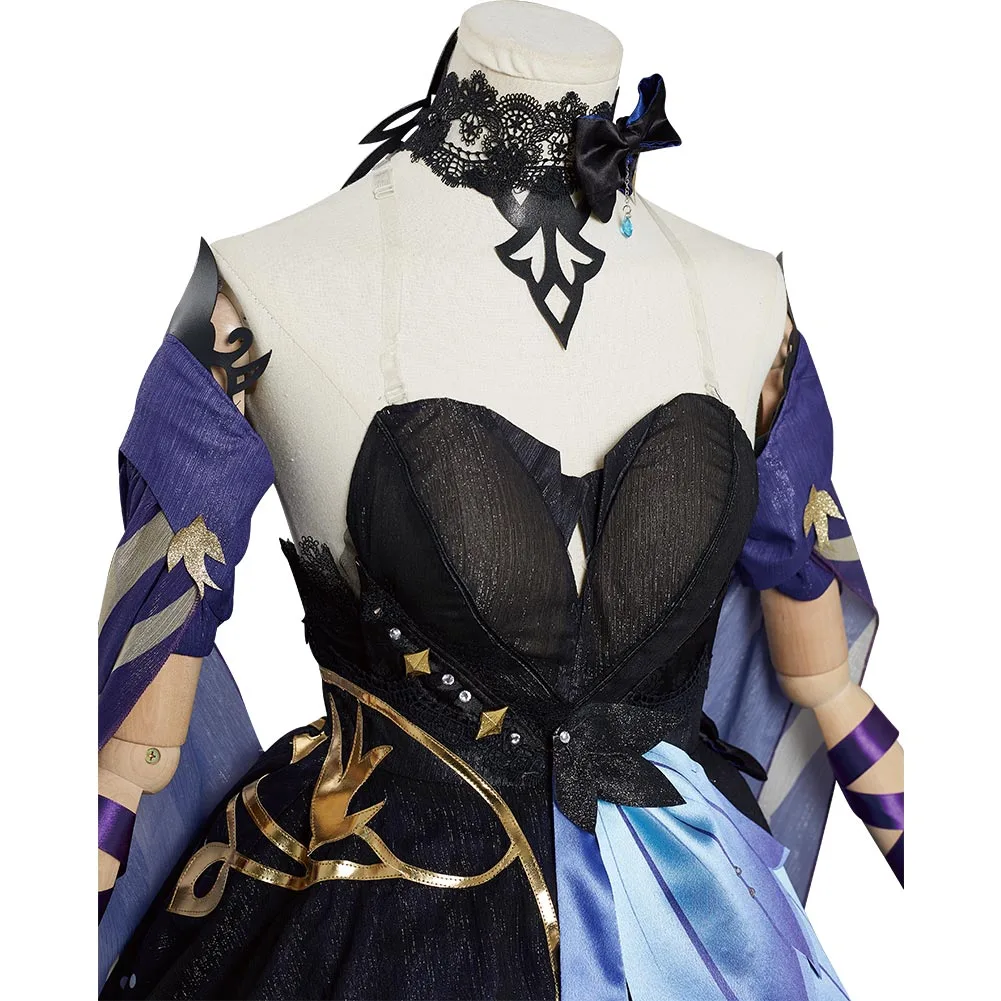 Keqing Genshin Impact Cosplay Kostüm Halloween Karneval Outfits – Bild 8