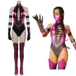Mortal Kombat Mileena Cosplay Sexy Kostüm Outfits Halloween Karneval Jumpsuit
